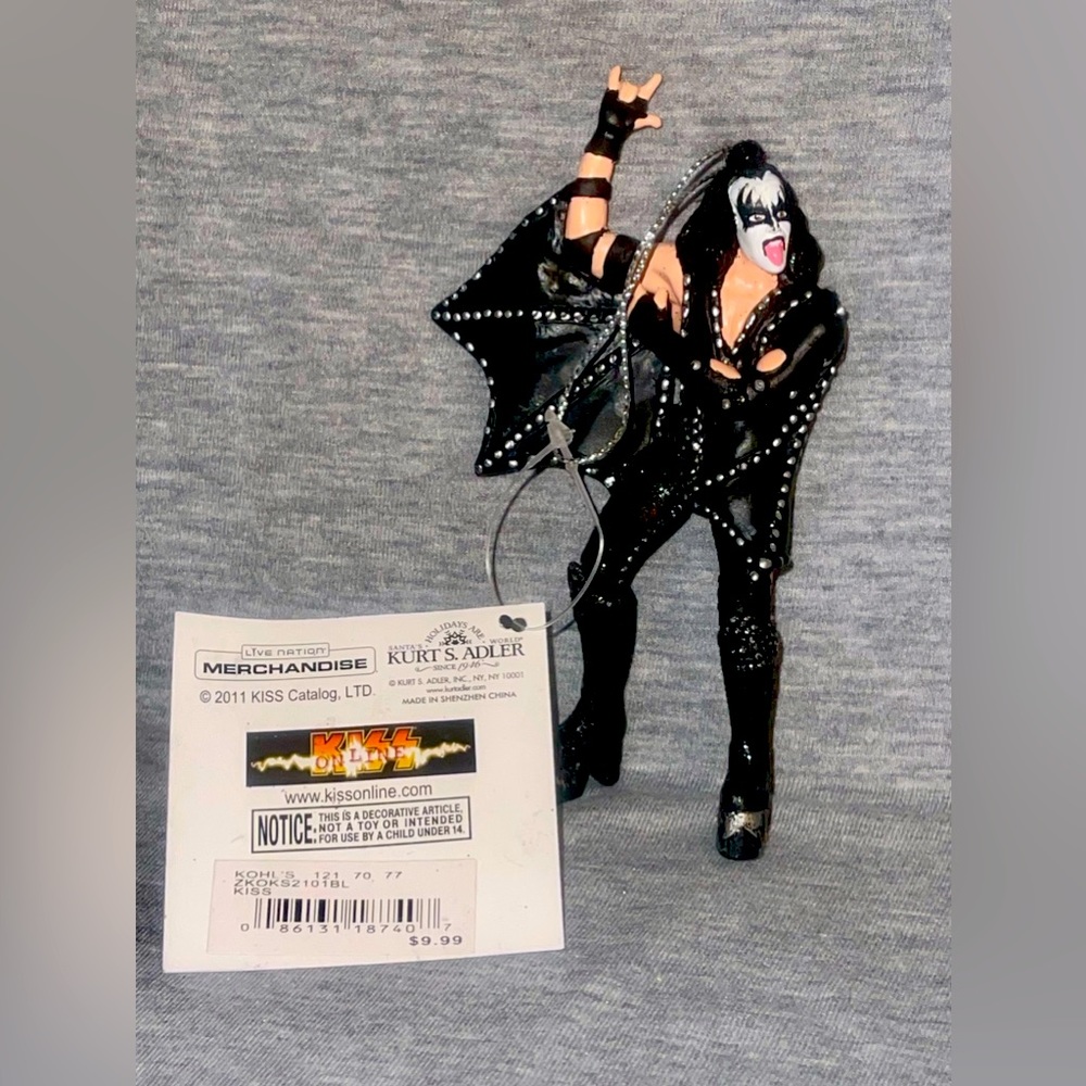Kurt Adler KISS Gene Simmons Christmas Ornament 2011. NWT